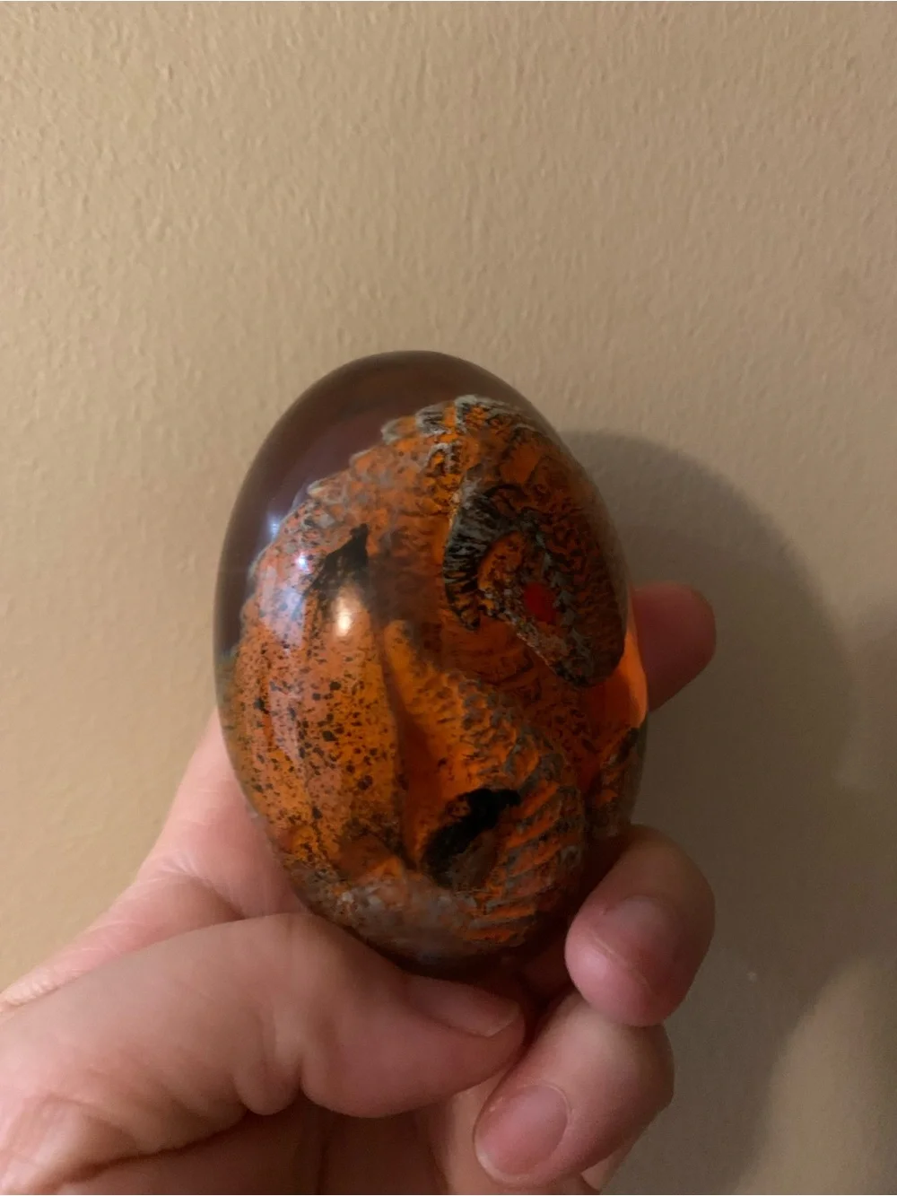 Green Dragon Resin Egg Décor for Reptile Lovers
